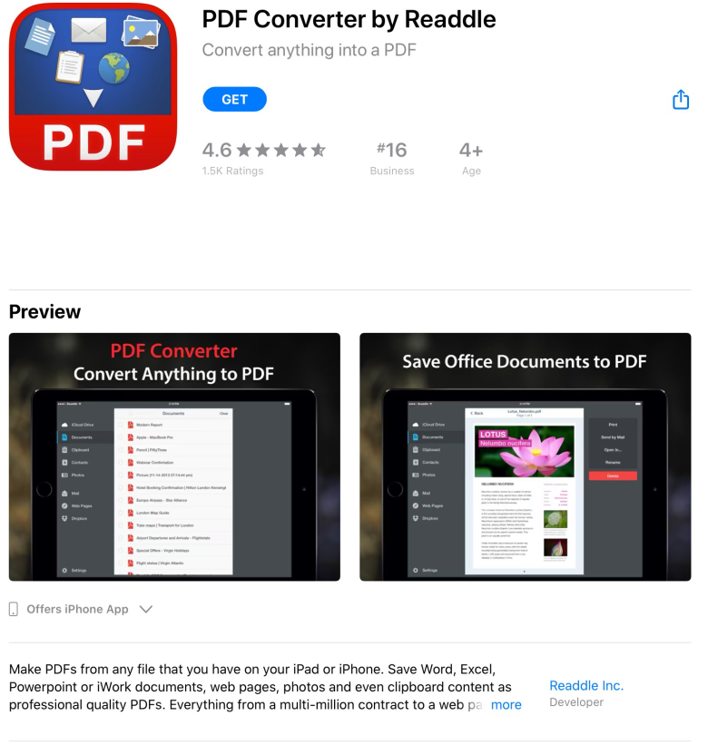 PDF Converter by Readdle - 일시무료 사진