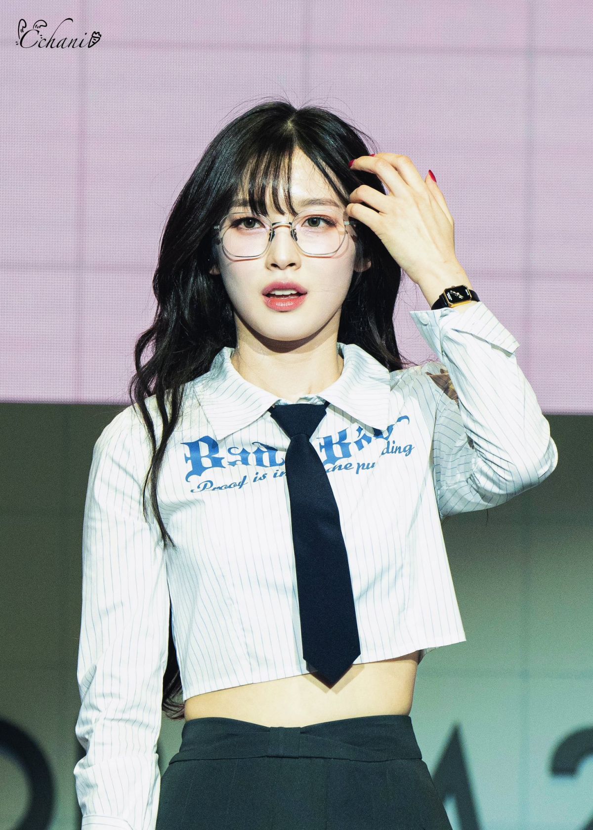 스압) 안경 미모 오마이걸 아린 섹시 스쿨룩속 귀여운 레이스 속바지 > 방송/연예 | 포인트 스톡
